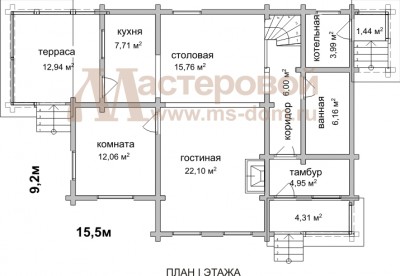План первого этажа дома Бр-32