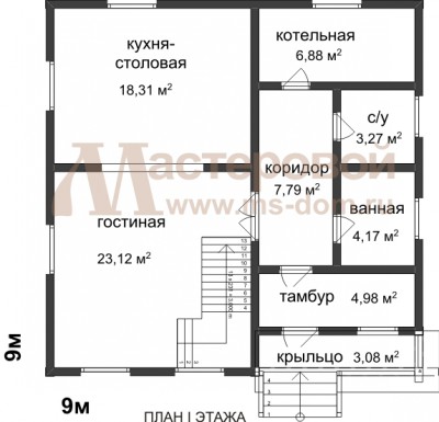 План первого этажа дома Бр-37