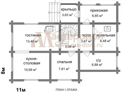 План первого этажа дома Бр-38
