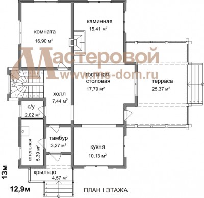 План первого этажа дома Бр-2