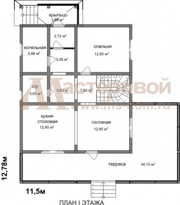 План первого этажа дома Бр-40