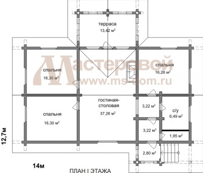 План первого этажа дома Бр-43