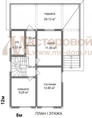 План первого этажа дома Бр-45