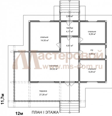 План первого этажа дома Бр-47