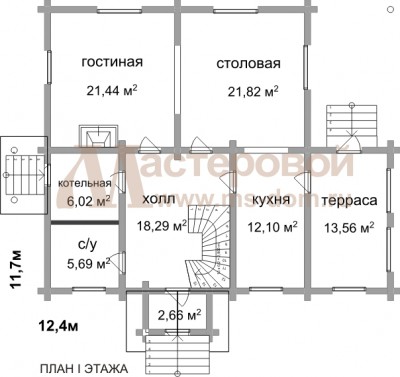 План первого этажа дома Об-2