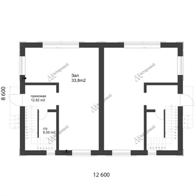 План первого этажа дома Кд-6
