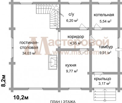 План первого этажа дома Об-25