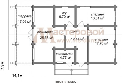 План первого этажа дома Об-26