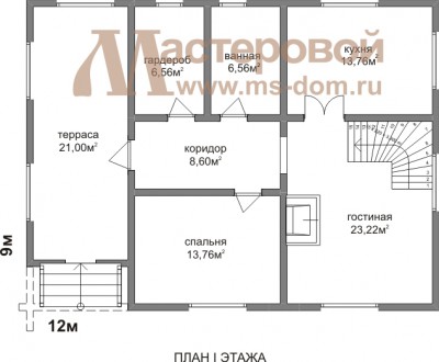 План первого этажа дома Бр-22