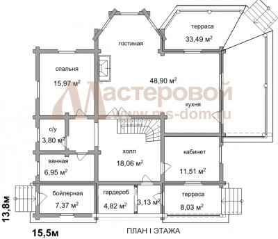 План первого этажа дома Об-30