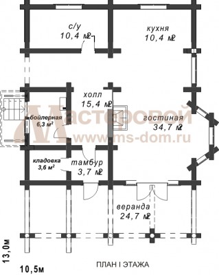 План первого этажа дома Об-31