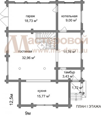 План первого этажа дома Об-35