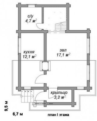 План первого этажа дома Бр-13