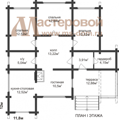 План первого этажа дома Бр-28
