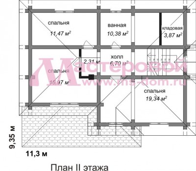 План второго этажа дома Об-44