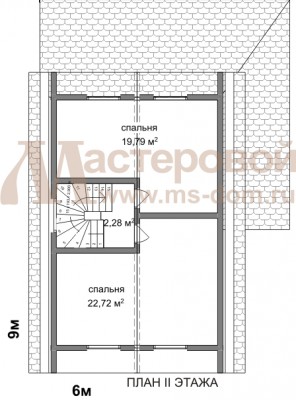 План второго этажа дома Бр-45