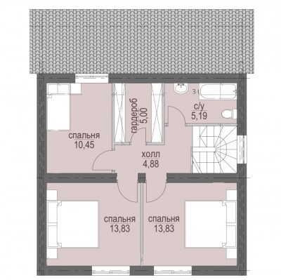 План второго этажа дома Кд-3
