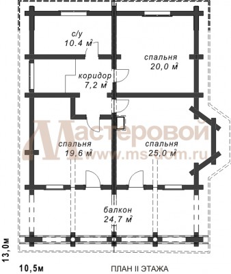 План второго этажа дома Об-31