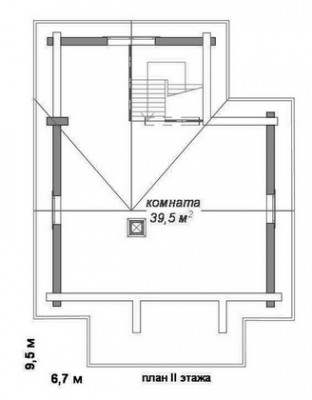 План второго этажа дома Бр-13