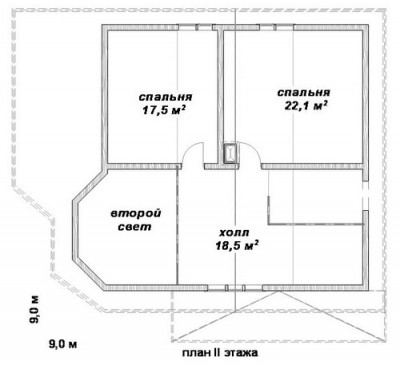 План второго этажа дома Бр-17